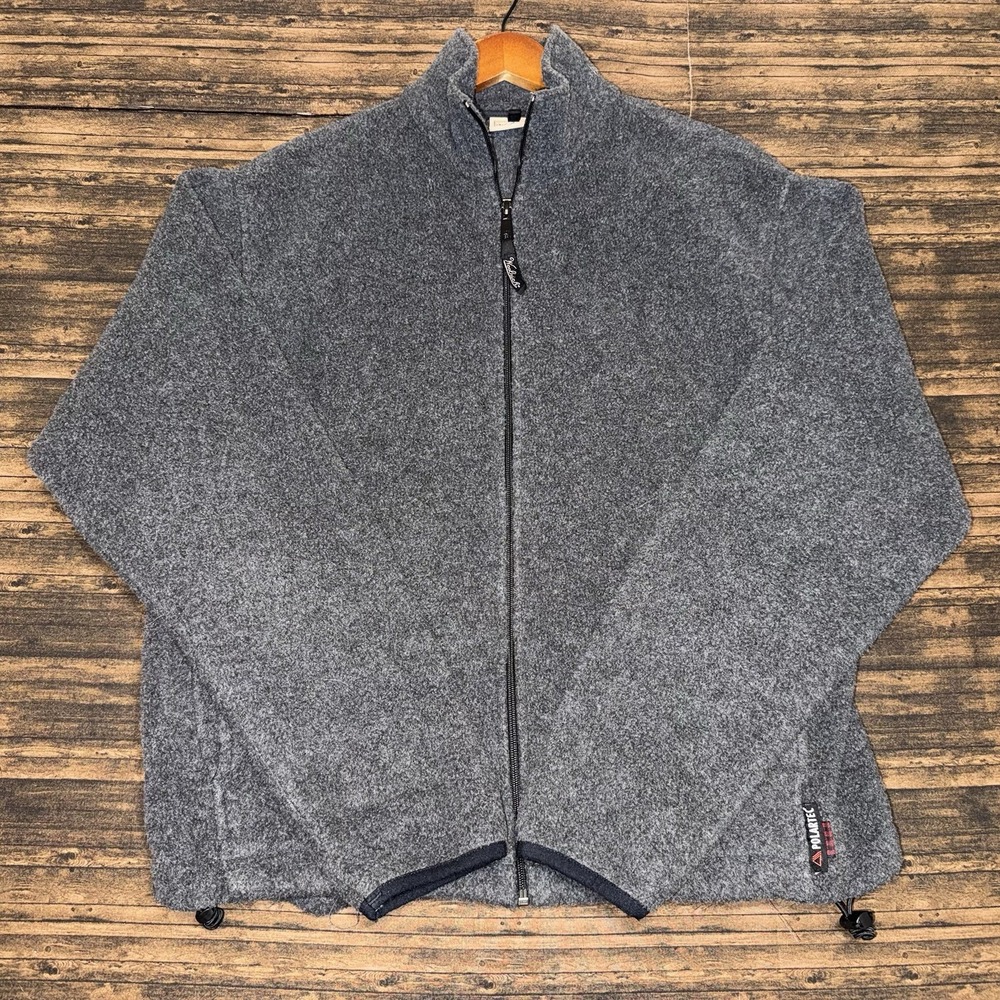 Vintage Woolrich Fleece Jacket Full Zip Grey Polartec Men's Size S Outdoor